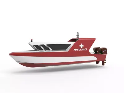 Ambulance Boat 3D model
