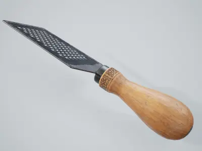 Grater PBR Game Ready wooden from late century Low-poly 3D model