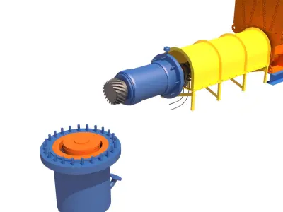 chancadora ball mill 3D model