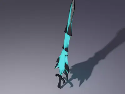 Crystal Sword Free low-poly 3D model