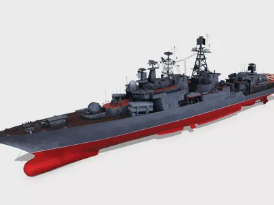 Udaloy 1155 Low-poly 3D model