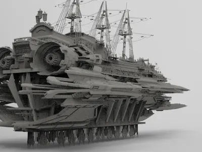 Cathedral Airship Base  3D model