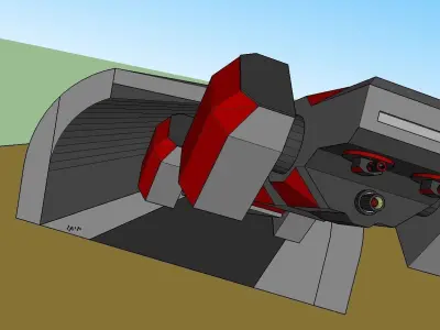 Experimental Gunship Low-poly 3D model