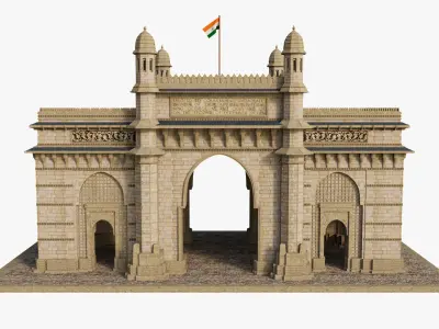 Mumbai The Gateway of India 3D model purchase