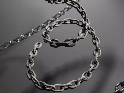 Customizable Chain setup for Blender 3D model