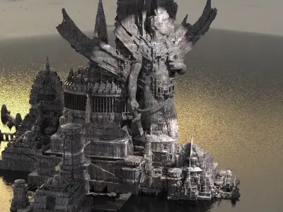 Hyborian Full Wizard City Capital Kit bash 3D model