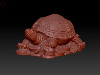 Tortoise Chinese Brass Style 3D Model 3D print model