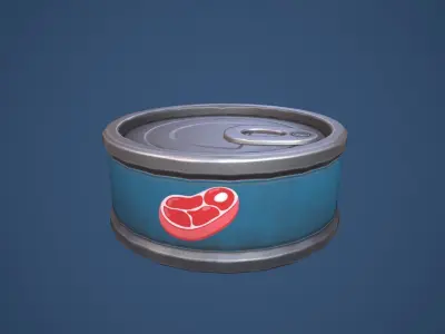 Stylized Canned Pet Food Small Low-poly 3D model