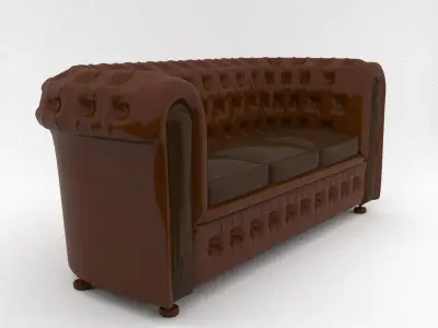 leather sofa 3D model