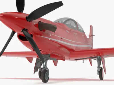 Training Aircraft Pilatus PC-21 Red 3D model purchase