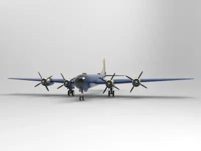 B-29 Superfortress blue 3D model