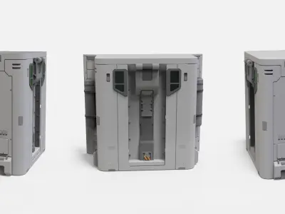 sci-fi Architecture kitbash 38 3D model
