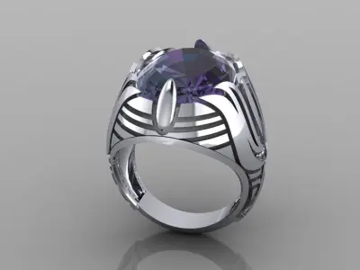 Turkish Antique-Inspired Ring  3D Printable Design 3D print model