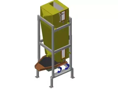 Cooler stacker with bag on top 3D model