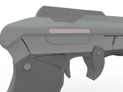 Phaser gun Low-poly 3D model