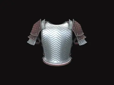 Medieval Metal Armor V02 Low-poly 3D model