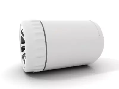 White Cylindrical Air Filter Model Pack Low-poly 3D model