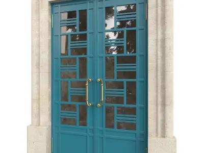Entrance classic door 138 3D model