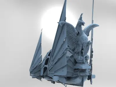 Great Khan Dragontail ship 3D model