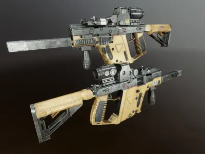 Kriss Vector Low-poly 3D model purchase