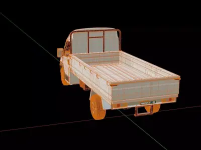 Peugeot Boxer Flatbed Truck 3D model