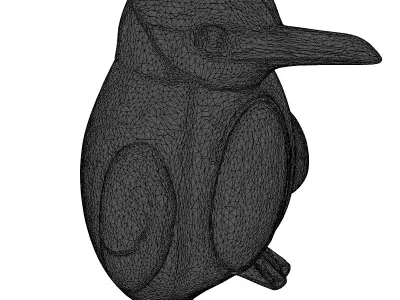 Robotic Penguin SciFi Mascot 3D model