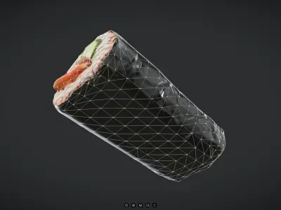 Sushi - Maki Low-poly 3D model
