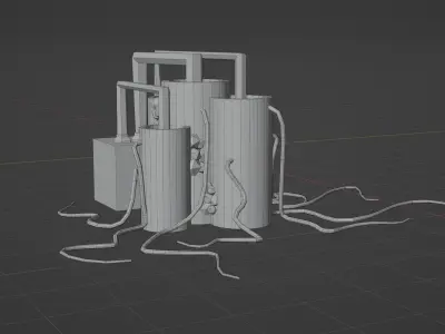 sci-fi lowpoly bomb Low-poly 3D model