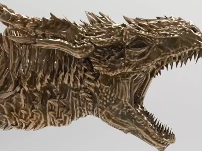 Dragon mount open base 3D model