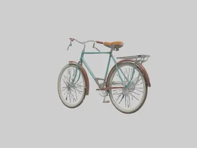 Retro Bicycle Model 1 Low-poly 3D model
