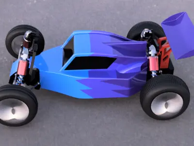 RC Dune Buggy Low-poly 3D model