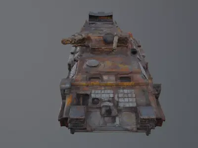 destroyed fighting vehicle 3D model
