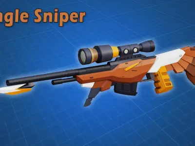 Eagle Sniper Game Ready 3D Model Low-poly 3D model
