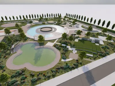 park-public park-Private Park Landscape Urban 3D model get
