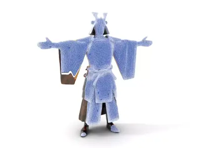 Samurai Armor model pack Low-poly 3D model