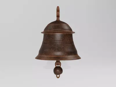 Rustic Temple Bell 3D model