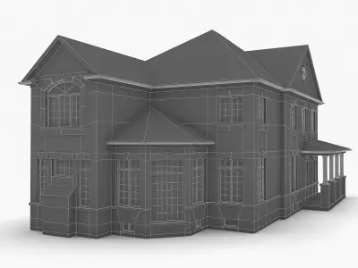 Cottage House 11  Low-poly 3D model