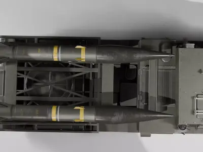 AAA 3D M270 Honest Missiles Low Poly Game Ready PBR  Low-poly 3D model