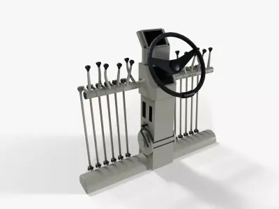 Grader staring setup Low-poly 3D model