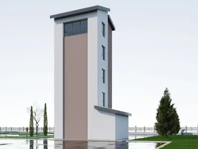 tower Low-poly 3D model