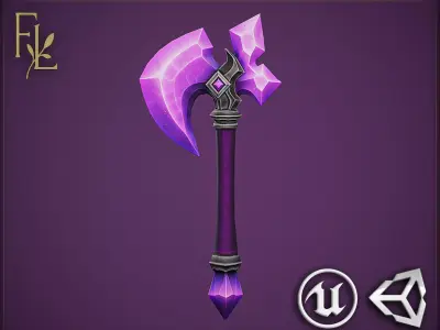 Magic Axe - Game Ready Weapon Low-poly 3D model