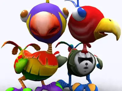 3DRT - Toonpets Birdies  Low-poly 3D model