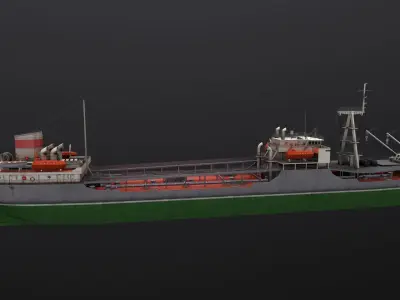 Kazbek Tanker Low-poly 3D model