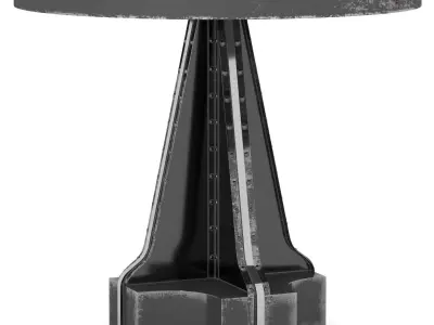 French Column Table in the industrial style 3D model