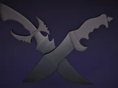 Dagger pack Free low-poly 3D model