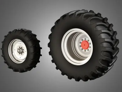 Combine Vehicle Twin Tires 3D model