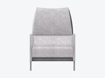 Furniture - Sofa - Contemporary - Snow - Chair Low-poly 3D model