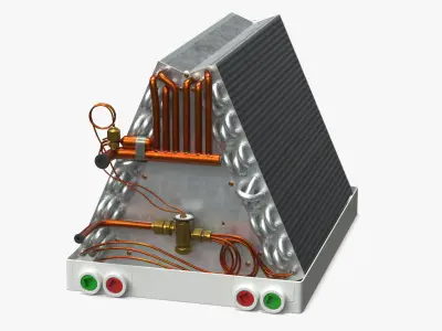 Air Conditioner Evaporator Coil Multicolor 3D model