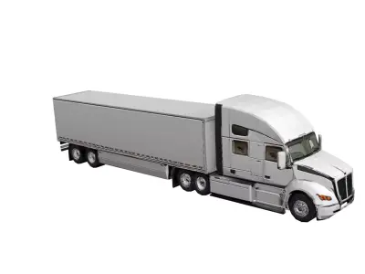 Kenworth T680 Low Poly Semi Truck Tractor Unit Model Low-poly 3D model