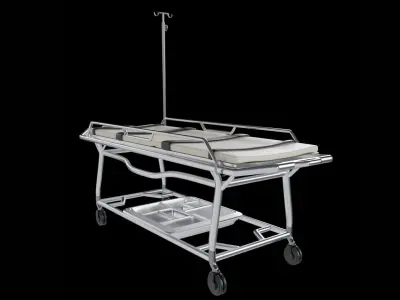 Hospital rolling stretcher 3D model